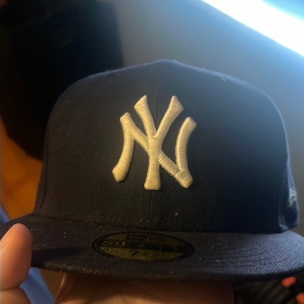 Used New Era Navy Yankees Fitted Cap